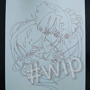 Rating: Safe Score: 0 Tags: 1girl bonnet bow bowtie dress drill_hair flower frills image long_hair long_sleeves looking_at_viewer monochrome rose shinku solo traditional_media User: admin