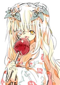 Rating: Safe Score: 0 Tags: 1girl bangs blonde_hair candy_apple eyebrows_visible_through_hair flower food hair_flower hair_ornament holding image japanese_clothes kimono kirakishou long_hair looking_at_viewer solo white_background yellow_eyes User: admin