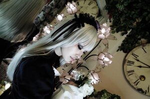 Rating: Safe Score: 0 Tags: 1girl bangs black_dress closed_eyes closed_mouth dress flower gothic_lolita hairband lips lolita_fashion long_hair long_sleeves profile solo suigintou upper_body User: admin