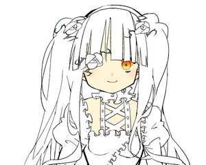 Rating: Safe Score: 0 Tags: 1girl bangs closed_mouth detached_collar dress eyebrows_visible_through_hair flower frills hair_flower hair_ornament image kirakishou long_hair looking_at_viewer puffy_sleeves simple_background smile solo twintails upper_body white_background white_flower yellow_eyes User: admin