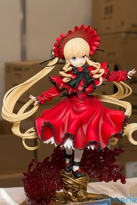 Rating: Safe Score: 0 Tags: 1girl blonde_hair blue_eyes blurry bonnet bow bowtie capelet doll dress flower full_body indoors long_hair long_sleeves looking_at_viewer red_dress shinku shoes solo standing twintails very_long_hair User: admin