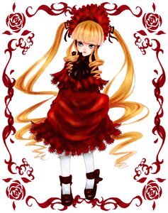 Rating: Safe Score: 0 Tags: 1girl blonde_hair blue_eyes blush bonnet bow dress drill_hair flower full_body image long_hair long_sleeves looking_at_viewer pantyhose petals pink_rose red_dress red_flower red_rose rose shinku shoes solo twintails very_long_hair white_legwear User: admin