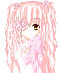 Rating: Safe Score: 0 Tags: 1girl eyepatch flower image kirakishou long_hair pink_flower pink_hair pink_rose rose solo striped stuffed_animal vertical_stripes white_rose yellow_eyes User: admin