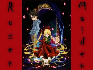 Rating: Safe Score: 0 Tags: 1boy 1girl blonde_hair bow dress flower glasses image long_hair looking_at_viewer petals shinku solo very_long_hair User: admin