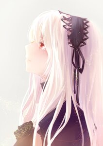Rating: Safe Score: 0 Tags: 1girl bangs blush choker closed_mouth crying dress image long_hair profile red_eyes solo suigintou tears upper_body veil white_hair User: admin