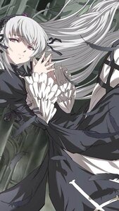 Rating: Safe Score: 0 Tags: 1girl black_dress black_ribbon black_wings dress flower frilled_sleeves frills hairband image long_hair long_sleeves looking_at_viewer pink_eyes ribbon rose silver_hair solo suigintou very_long_hair wings User: admin