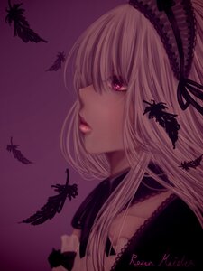 Rating: Safe Score: 0 Tags: 1girl bird black_feathers blue_butterfly bug butterfly butterfly_hair_ornament choker detached_collar feathers hairband image insect lips lolita_hairband long_hair profile solo suigintou User: admin