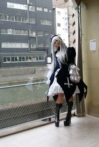 Rating: Safe Score: 0 Tags: 1girl boots cross-laced_footwear dress hat long_hair photo solo suigintou User: admin