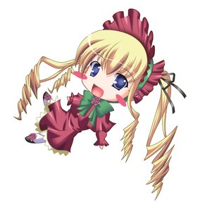 Rating: Safe Score: 0 Tags: 1girl :d blonde_hair blue_eyes blush_stickers bonnet bow chibi dress drill_hair flower full_body image long_hair long_sleeves looking_at_viewer open_mouth red_dress rose shinku simple_background smile solo twin_drills twintails white_background User: admin