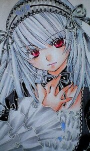 Rating: Safe Score: 0 Tags: 1girl bangs black_ribbon choker closed_mouth dress frills hairband image long_hair long_sleeves looking_at_viewer red_eyes ribbon silver_hair simple_background smile solo suigintou traditional_media upper_body white_background User: admin