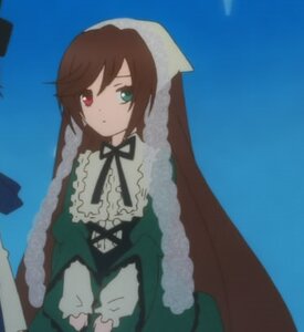 Rating: Safe Score: 0 Tags: 1girl auto_tagged bangs black_ribbon blurry brown_hair day dress frills green_dress heterochromia image long_hair long_sleeves looking_at_viewer outdoors red_eyes ribbon sky solo suiseiseki very_long_hair User: admin