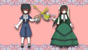 Rating: Safe Score: 0 Tags: 1girl brown_hair dress green_dress green_eyes head_scarf heterochromia image long_hair long_sleeves looking_at_viewer multiple_girls pair red_eyes short_hair siblings smile souseiseki suiseiseki twins watering_can User: admin