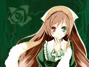 Rating: Safe Score: 0 Tags: 1girl brown_hair dress green_background green_dress green_eyes head_scarf heterochromia highres image long_hair long_sleeves looking_at_viewer red_eyes rozen_maiden rozen_maiden_traumend smile solo suiseiseki upper_body ushiki_yoshitaka very_long_hair User: admin