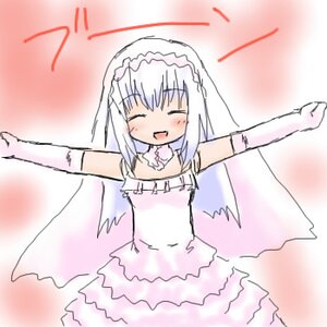 Rating: Safe Score: 0 Tags: 1girl :d ^_^ bare_shoulders blush bridal_veil closed_eyes dress elbow_gloves gloves image open_mouth outstretched_arms pink_dress short_hair smile solo spread_arms suigintou veil wedding_dress User: admin