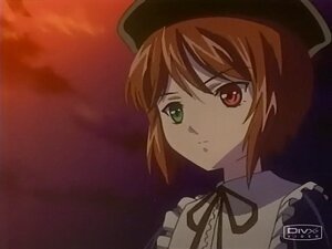 Rating: Safe Score: 0 Tags: 1girl brown_hair closed_mouth expressionless frills green_eyes hat heterochromia image looking_at_viewer red_background red_eyes ribbon short_hair solo souseiseki upper_body User: admin