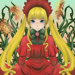Rating: Safe Score: 0 Tags: 1girl blonde_hair blue_eyes blush bonnet bow bowtie capelet dress drill_hair flower green_bow image long_hair long_sleeves looking_at_viewer red_capelet red_dress shinku sidelocks solo twintails very_long_hair User: admin