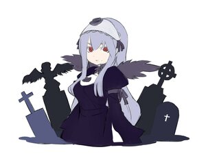Rating: Safe Score: 0 Tags: 1girl dress grey_hair image long_hair long_sleeves looking_at_viewer red_eyes simple_background smile solo striped striped_background suigintou vertical_stripes white_background wings User: admin
