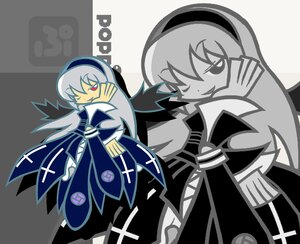 Rating: Safe Score: 0 Tags: 1girl black_wings commentary_request dress grey_background hairband image long_hair one_eye_closed parody puyopuyo puyopuyo_fever red_eyes rozen_maiden smile solo style_parody suigintou white_hair wings y&k zoom_layer User: admin