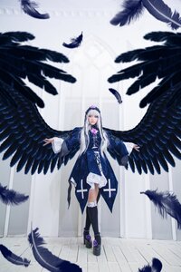 Rating: Safe Score: 0 Tags: 1girl angel angel_wings bird bird_on_hand black_feathers black_wings crow dove eagle feathered_wings feathers flock harpy long_hair long_sleeves outstretched_arms seagull solo suigintou talons very_long_hair white_feathers white_wings wings User: admin