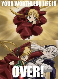 Rating: Safe Score: 0 Tags: blonde_hair blue_eyes bonnet bow dress hat hina_ichigo image long_hair long_sleeves looking_at_viewer multiple_girls pair pink_bow rose shinku silver_hair suigintou suiseiseki twintails User: admin