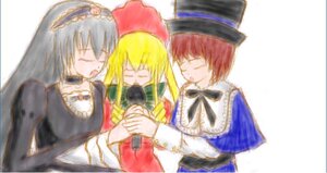 Rating: Safe Score: 0 Tags: 3girls blonde_hair brown_hair closed_eyes dress hat image long_hair long_sleeves multiple multiple_girls short_hair siblings simple_background sisters souseiseki tagme top_hat twins white_background User: admin