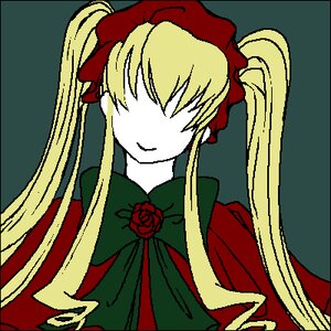 Rating: Safe Score: 0 Tags: 1girl blonde_hair bonnet bow dress flower green_background image long_hair long_sleeves red_flower red_rose ribbon rose shinku simple_background solo twintails upper_body User: admin