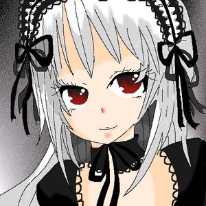 Rating: Safe Score: 0 Tags: 1girl black_ribbon closed_mouth detached_collar dress flower hairband image lolita_hairband looking_at_viewer portrait red_eyes ribbon silver_hair simple_background solo suigintou User: admin