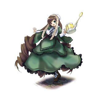 Rating: Safe Score: 0 Tags: 1girl :d boots brown_hair dress drill_hair frills full_body green_dress green_eyes head_scarf heterochromia image long_hair long_sleeves open_mouth red_eyes smile solo standing suiseiseki twin_drills twintails very_long_hair watering_can white_background User: admin