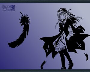 Rating: Safe Score: 0 Tags: 1girl black_wings closed_eyes cross dress feathers frills full_body gradient hairband image lolita_hairband long_hair long_sleeves monochrome ribbon solo standing suigintou thighhighs wings User: admin