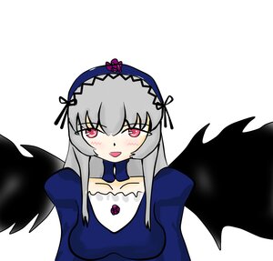 Rating: Safe Score: 0 Tags: 1girl black_wings blush breasts choker dress flower hairband image juliet_sleeves long_hair long_sleeves looking_at_viewer open_mouth pink_eyes silver_hair simple_background smile solo suigintou white_background wings User: admin