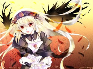 Rating: Safe Score: 0 Tags: 1girl artist_name black_feathers black_wings detached_collar dress feathers flower frills hairband image lolita_hairband long_hair long_sleeves looking_at_viewer open_mouth red_eyes ribbon solo suigintou very_long_hair wings User: admin