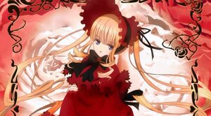 Rating: Safe Score: 0 Tags: 1girl :o blonde_hair blue_eyes bonnet bow bowtie dress drill_hair flower image long_hair long_sleeves looking_at_viewer red_dress shinku solo twin_drills twintails User: admin
