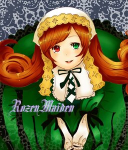 Rating: Safe Score: 0 Tags: 1girl brown_hair dress frills green_dress green_eyes heterochromia image long_hair long_sleeves looking_at_viewer open_mouth red_eyes ribbon smile solo suiseiseki very_long_hair User: admin