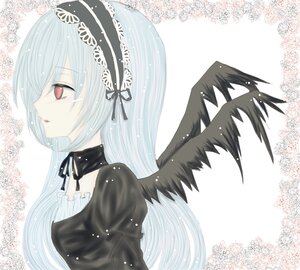 Rating: Safe Score: 0 Tags: 1girl black_dress black_ribbon black_wings choker dress feathered_wings feathers frills from_side hairband image juliet_sleeves lace long_hair long_sleeves neck_ribbon profile puffy_sleeves red_eyes ribbon silver_hair solo suigintou tears upper_body wings User: admin