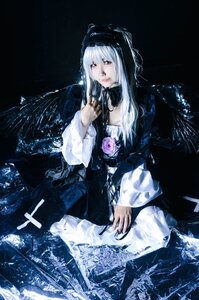 Rating: Safe Score: 0 Tags: 1girl black_dress dress flower gothic_lolita long_hair long_sleeves sitting solo suigintou User: admin