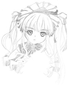 Rating: Safe Score: 0 Tags: 1girl blush bow bowtie frills hair_ribbon image long_hair looking_at_viewer monochrome ribbon rose shinku simple_background solo striped upper_body white_background User: admin