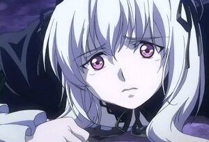 Rating: Safe Score: 0 Tags: 1girl closed_mouth eyebrows_visible_through_hair face image looking_at_viewer portrait purple_eyes silver_hair solo suigintou User: admin