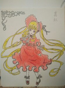 Rating: Safe Score: 0 Tags: 1girl blonde_hair bonnet bow dress drill_hair frills full_body image long_hair long_sleeves looking_at_viewer marker_(medium) photo red_dress shinku shoes simple_background solo standing traditional_media twintails very_long_hair watercolor_(medium) User: admin