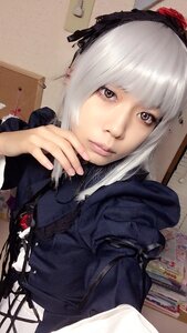 Rating: Safe Score: 0 Tags: 1girl bangs closed_mouth flower gothic_lolita hairband lips lolita_fashion looking_at_viewer photo red_eyes solo suigintou upper_body User: admin