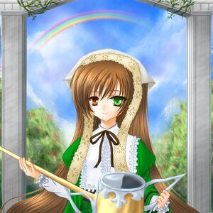 Rating: Safe Score: 0 Tags: 1girl artist_request blue_sky brown_hair cloud day dress frills green_dress green_eyes head_scarf heterochromia holding image lips long_hair long_sleeves looking_at_viewer pillar plant potted_plant rainbow red_eyes rozen_maiden sky smile solo suiseiseki tree upper_body very_long_hair watering_can User: admin