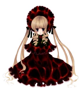 Rating: Safe Score: 0 Tags: 1girl auto_tagged blonde_hair blue_eyes bonnet bow dress flower image long_hair long_sleeves looking_at_viewer red_dress rose shinku simple_background solo twintails very_long_hair white_background User: admin