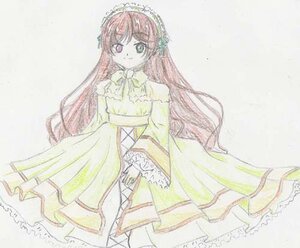 Rating: Safe Score: 0 Tags: 1girl brown_hair dress frills green_dress heterochromia image long_hair long_sleeves looking_at_viewer pink_hair red_eyes simple_background solo standing suiseiseki very_long_hair white_background yellow_dress User: admin