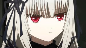 Rating: Safe Score: 3 Tags: 1girl bangs blunt_bangs blush close-up closed_mouth eyebrows_visible_through_hair face image looking_at_viewer red_eyes ribbon simple_background solo suigintou white_hair User: admin