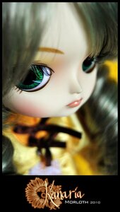 Rating: Safe Score: 0 Tags: 1girl bangs black_border blonde_hair blurry border close-up depth_of_field doll kanaria letterboxed lips lipstick looking_at_viewer makeup solo User: admin