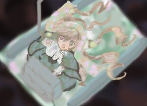 Rating: Safe Score: 0 Tags: 1girl blurry depth_of_field dress frills green_dress heterochromia image in_container long_hair long_sleeves motion_blur open_mouth pink_hair red_eyes solo suiseiseki very_long_hair User: admin