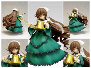 Rating: Safe Score: 0 Tags: 1girl blue_dress brown_hair doll dress frills green_dress head_scarf heterochromia holding long_hair long_sleeves looking_at_viewer multiple_views solo standing suiseiseki twintails very_long_hair watering_can User: admin
