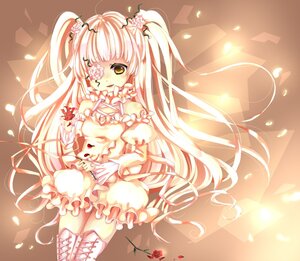Rating: Safe Score: 0 Tags: 1girl auto_tagged boots dress eyepatch flower frills hair_flower hair_ornament image kirakishou long_hair petals pink_hair rose solo thigh_boots thighhighs yellow_eyes zettai_ryouiki User: admin