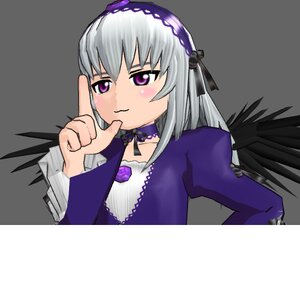 Rating: Safe Score: 0 Tags: 1girl black_wings dress feathered_wings frills grey_background hairband image long_hair long_sleeves looking_at_viewer puffy_sleeves silver_hair simple_background solo suigintou upper_body wings User: admin