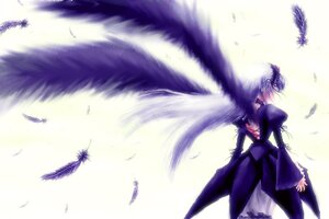 Rating: Safe Score: 0 Tags: 1girl angel_wings bird dove dress feathered_wings feathers image long_sleeves short_hair solo standing suigintou white_feathers wings User: admin