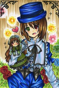 Rating: Safe Score: 0 Tags: 2girls brown_hair dress flower frills green_dress hat heart heterochromia image long_hair long_sleeves multiple_girls open_mouth pair red_eyes rose short_hair siblings sisters smile souseiseki sparkle suiseiseki top_hat twins User: admin